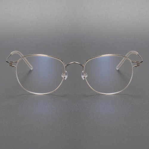 Gold Glasses LE0467 - Elegant Oval Titanium Frame for Timeless Elegance