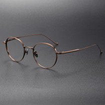Round Eyeglasses LE0284 - Elegant Bronze Titanium Frames for a Classic Look