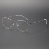 Silver Glasses LE0467 - Elegant Oval Titanium Frames for Sophisticated Style