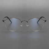Black Glasses LE0467 - Lightweight Titanium Oval Frame for Sleek Comfort