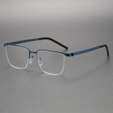 Blue Glasses LE0133 - Elegant Rectangle Titanium Frames for a Classic Look