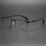 Browline Glasses LE0441 - Gunmetal Black Titanium for a Sleek, Modern Look
