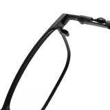 LE0085 Black Square Glasses - Titanium Frame with Adjustable Nose Pads