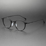 Oval Glasses LE0197 - Black Titanium and Polycarbonate Frame for Elegant Simplicity