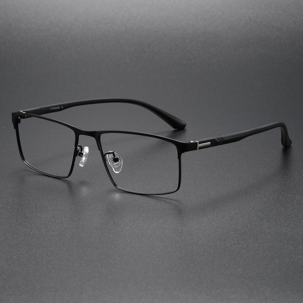 Browline Glasses LE0441 - Black Titanium for a Sleek, Minimalist Look