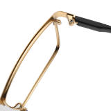 Gold Frame Glasses LE0441 - Black Gold Titanium Browline for a Refined Look