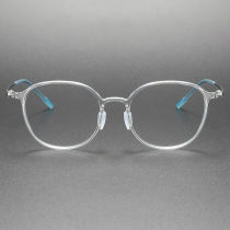 Fashion Glasses for Women LE0193 - Clear & Blue Round Plastic Frames