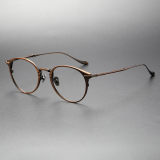 Round Glasses in Bronze LE0413 | Stylish Titanium Eyewear