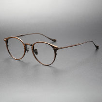 Round Glasses in Bronze LE0413 | Stylish Titanium Eyewear