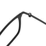 Oversized Glasses Frames - LE0252 Black, Titanium and TR Comfort Design