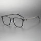 Titanium Frame Glasses - LE0252 Black & Gunmetal, Modern Square Design