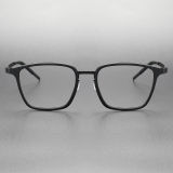 Oversized Glasses Frames - LE0252 Black, Titanium and TR Comfort Design