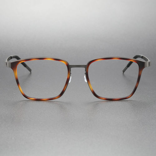 Oversized Prescription Glasses - LE0252 TortoiseShell & Gunmetal, Durable Square Design