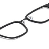 Oversized Glasses Frames - LE0252 Black, Titanium and TR Comfort Design