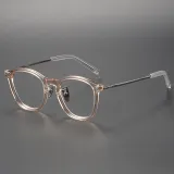 Clear Pink Glasses with Gunmetal Accents - LE0417 Stylish & Durable