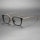Square Eyeglass Frames LE0489 - Black & Gold, Acetate and Titanium