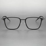 Square Frame Glasses - LE0252 Gunmetal, Titanium Comfort Design
