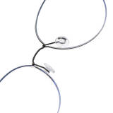 Black Oval Glasses LE0436 - Sleek Titanium Frame, Modern Design