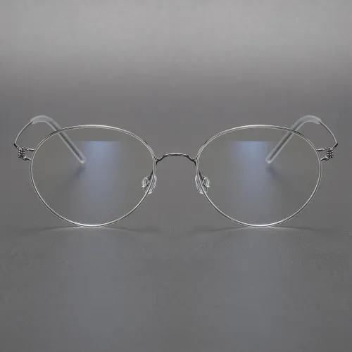 Silver Glasses LE0436 - Elegant Oval Titanium Design