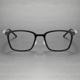 Black & Gunmetal Square Spectacles LE0121 - Titanium Precision & Comfort