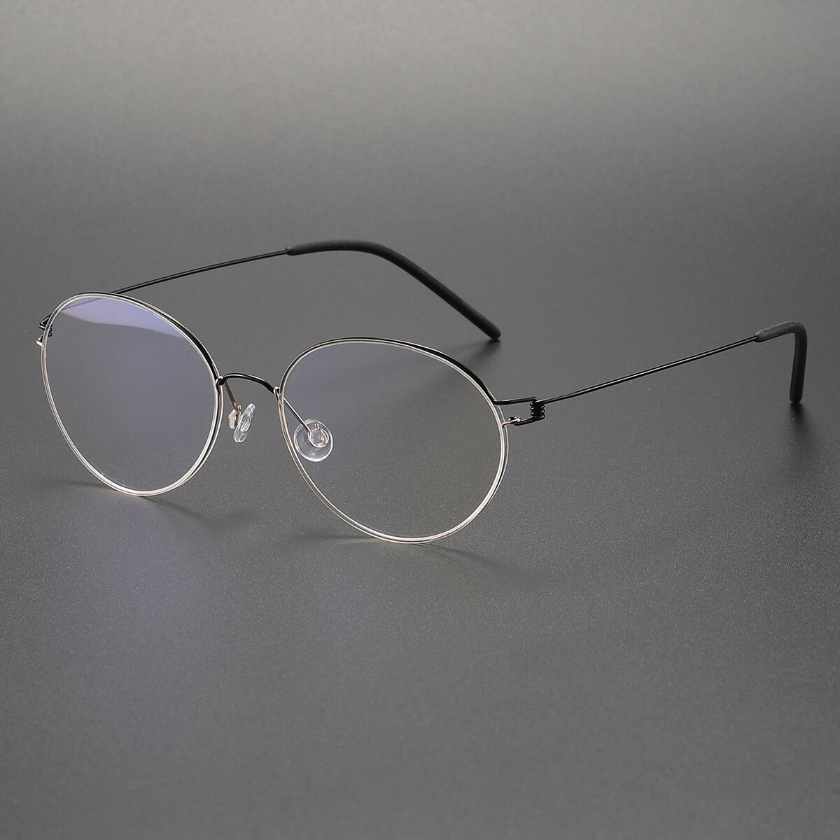 Black oval glasses sales