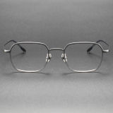Large Eyeglass Frames LE0189 - Clear & Gunmetal, Geometric Acetate Design