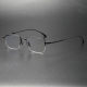 Half Frame Spectacles LE0420 - Black Titanium Design, Comfort Fit