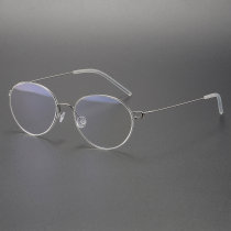 Silver Glasses LE0436 - Elegant Oval Titanium Design