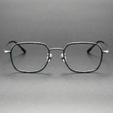 Tortoise Shell Eyeglasses LE0189 - Silver Accents, Chic Geometric Design