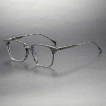 Elegant Square Frames in Gunmetal - LE0315, Modern Acetate Design