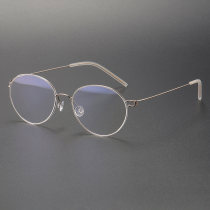 Golden Glasses LE0436 - Elegant Gold Titanium, Seamless Design Golden Glasses LE0436 - Elegant Gold Titanium, Seamless Design