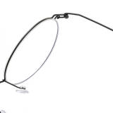 Black Oval Glasses LE0436 - Sleek Titanium Frame, Modern Design