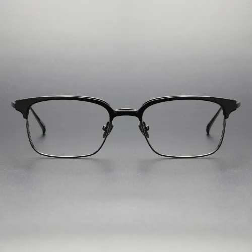 Browline Eyeglasses LE0498 - Sleek Black & Gunmetal Frames for Sophisticated Style