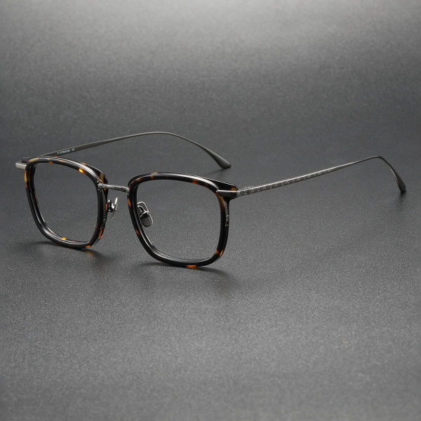 Square Frames Glasses LE0437 in TortoiseShell & Gunmetal | Olet Optical
