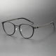 Titanium Glasses Frame LE0248 - Black & Gunmetal Round Design | Olet Optical