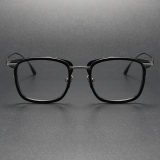 Square Black Glasses LE0437 in Gunmetal | Premium Durability and Style