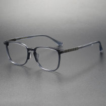 Transparent Gray Oval Acetate Glasses LE0212 | Lightweight & Hypoallergenic