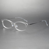 Clear Eyewear Frames LE0117 - Ultra-Light Titanium Oval Glasses | Olet Optical