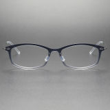 LE0117 Translucent Gray Oval Titanium Glasses | Sleek & Hypoallergenic Design