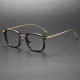 Black Square Frame Glasses LE0437 in Gold | Olet Optical
