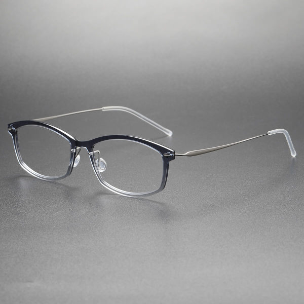 LE0117 Translucent Gray Oval Titanium Glasses | Sleek & Hypoallergenic Design