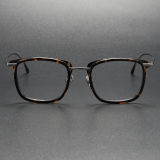 Square Frames Glasses LE0437 in TortoiseShell & Gunmetal | Olet Optical