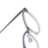 LE0117 Translucent Gray Oval Titanium Glasses | Sleek & Hypoallergenic Design
