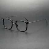 Square Black Glasses LE0437 in Gunmetal | Premium Durability and Style