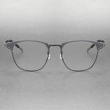 Oversized Eyeglasses LE0261 - Sleek Gunmetal Titanium Browline | Olet Optical