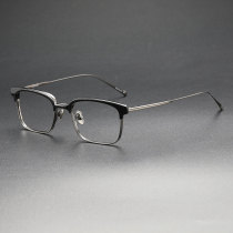 Browline Eyeglasses LE0498 - Sleek Black & Gunmetal Frames for Sophisticated Style