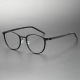 Large Glasses LE0248 - Premium Black Titanium Round Frames | Olet Optical