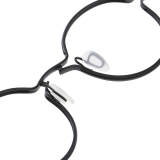 Round Black Glasses LE0462 - Sleek Titanium Frame with Tortoise Tips