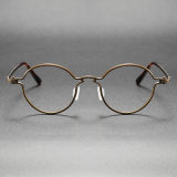 Round Prescription Glasses LE0462 Bronze - Elegant Titanium Lightweight Frame