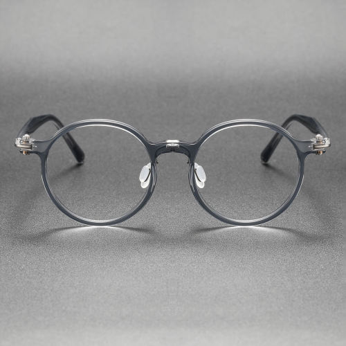 Round Glasses for Men LE0457 - Gunmetal Finish, Lightweight & Durable Design